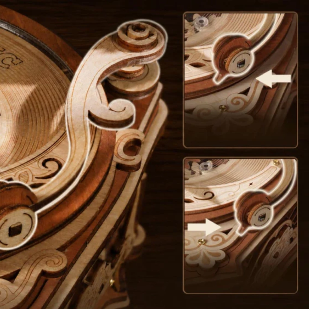 ROKR Diva Gramophone AMK82 – mechanizm pozytywki i akrylowa płyta