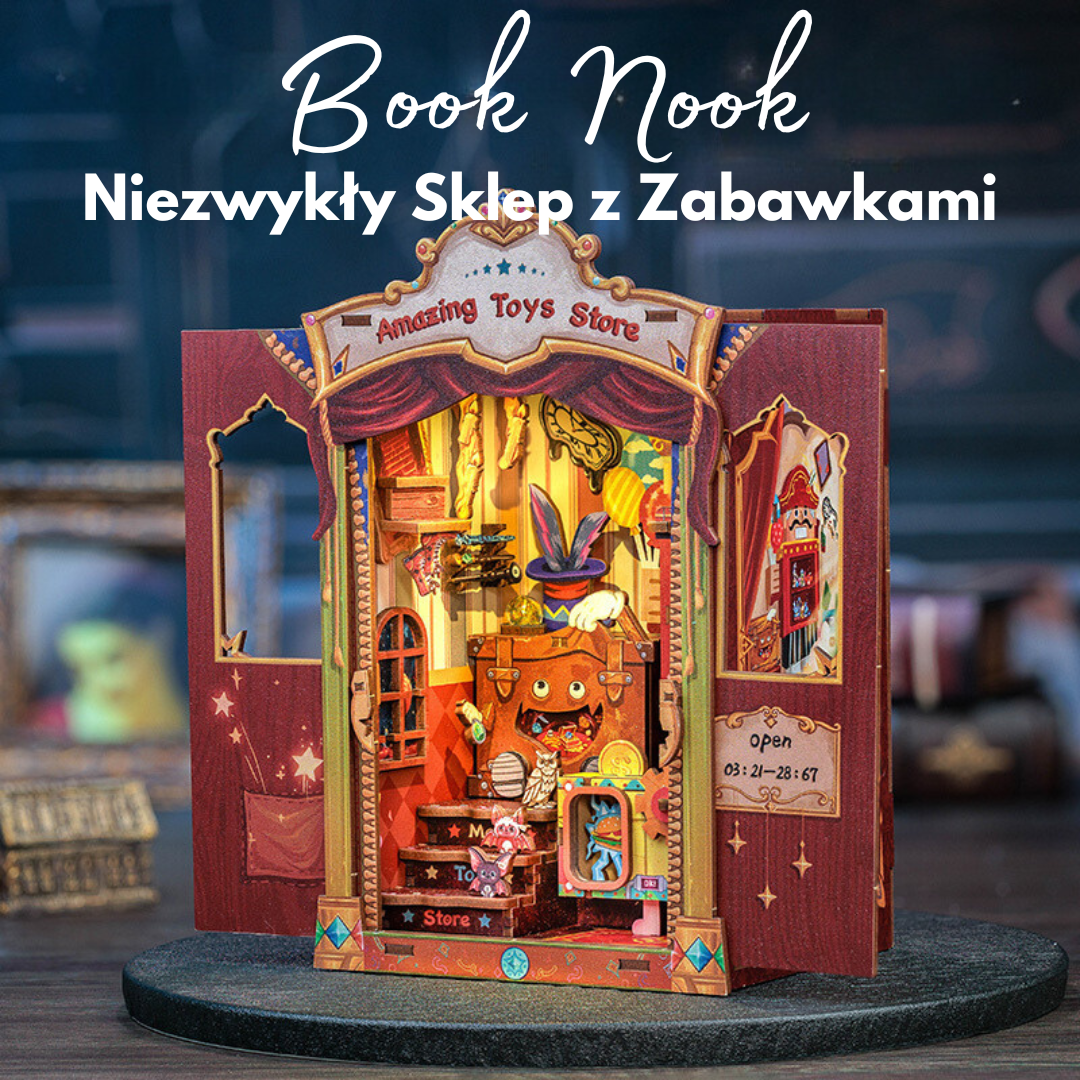 DIY Book Nook -  Niezwykły Sklep z Zabawkami | Cutebee