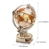 Świecący Globus z Lupą – Puzzle 3D ROKR, lampka LED (180 el.)