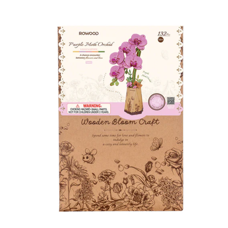 Orchidea Storczyk – Puzzle 3D Rowood, kwiat DIY, nie więdnie