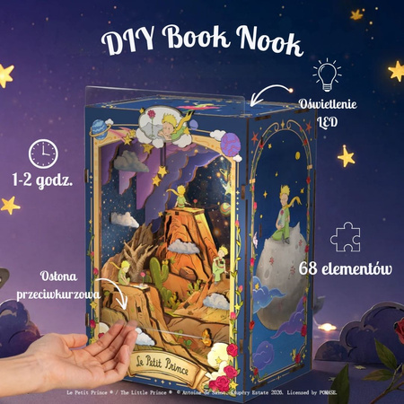 Mały Książe i Róża Cutebee DIY Book Nook – Puzzle 3D Prezent