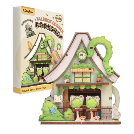 Drewniany Zestaw Puzzle 3D - Book Shop