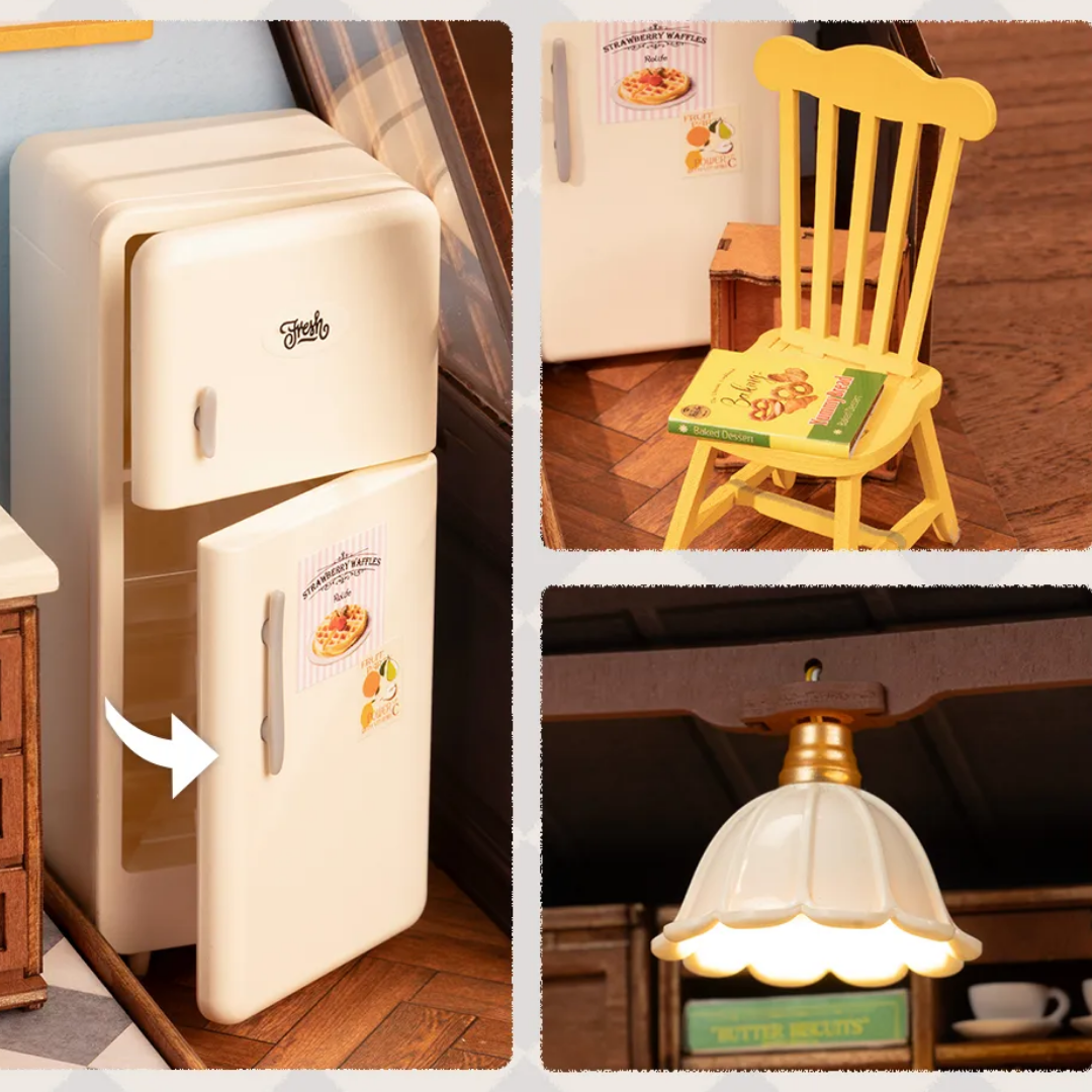 Ruchome drzwiczki i okna – Mini Domek 3D - Kuchnia Baking Kitchen I Rolife