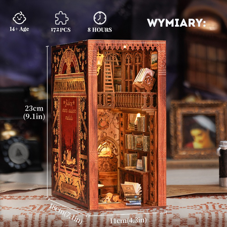 DIY Book Nook Zestaw Świąteczny – Eternal Bookstore | Cutebee Miniaturowy Domek