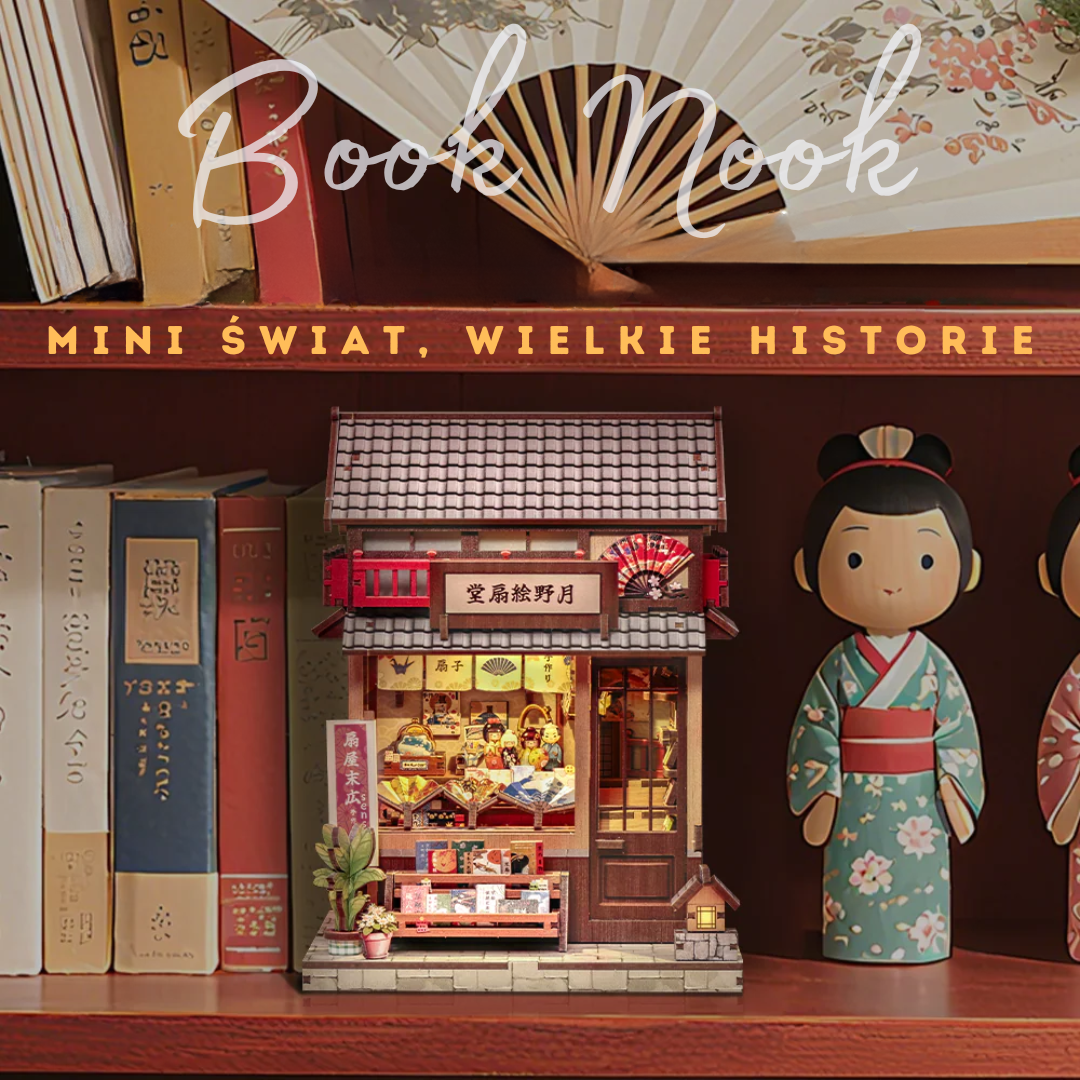 Sklepik z Lalkami Kokeshi – DIY Book Nook Puzzle 3D | CuteBee – pomysł na prezent
