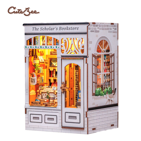 DIY Book Nook - The Schoolar's Bookstore | Cutebee