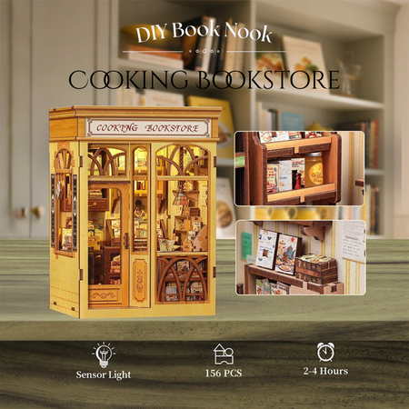 DIY Book Nook - Cooking Bookstore | Cutebee
