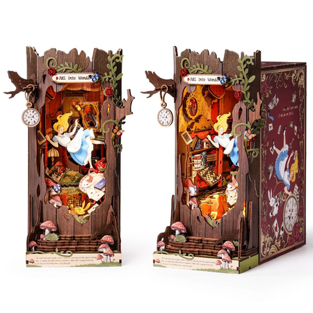 DIY Book Nook - Alicja w krainie Czarów | Rolife Miniaturowy Domek