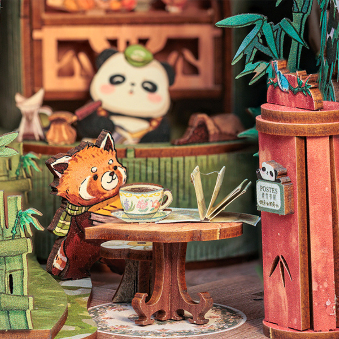 Sympatyczny motyw pandy – DIY Book Nook - Panda Bookshop | Cutebee