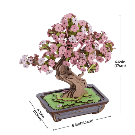 Sakura Bonsai – Puzzle 3D Rolife, drzewko wiśni DIY