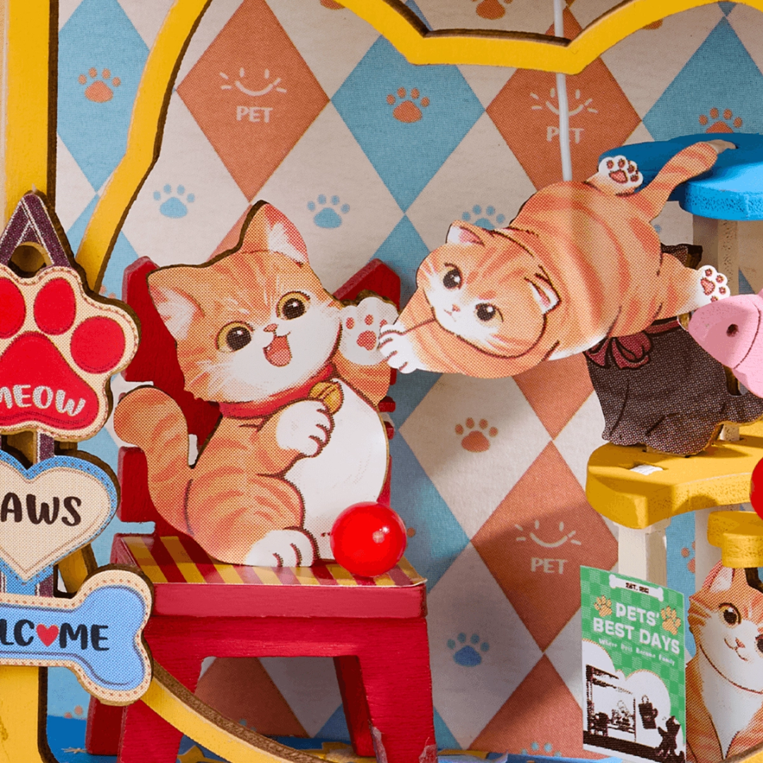 Piesek przy wejściu – Pawfect Pet Shop | Rolife – DIY Miniaturowy Domek Puzzle 3D
