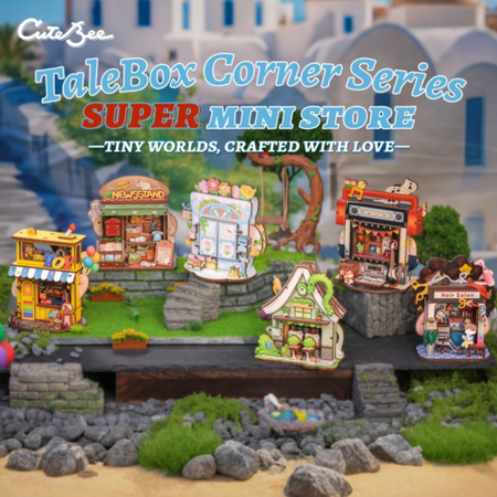 Drewniany Zestaw Puzzle 3D - News stand