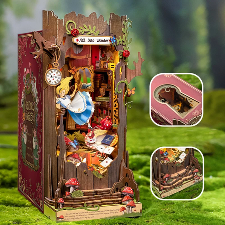 DIY Book Nook - Alicja w krainie Czarów | Rolife Miniaturowy Domek