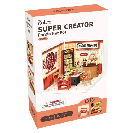 Mini Domek 3D - Panda Hot Pot | Rolife