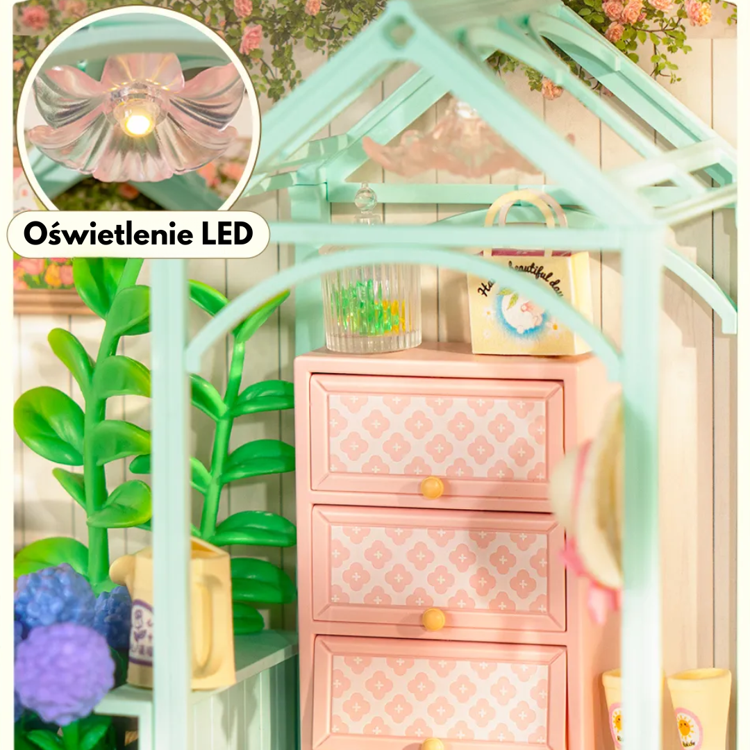 Mini Domek 3d - Tea  Garden | Rolife – oświetlenie LED po zmroku