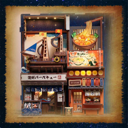 Tsutenkaku Ichiban Street – DIY Book Nook CuteBee | Puzzle 3D Prezent