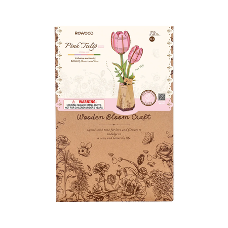Pink Tulip – Puzzle 3D Rowood, 