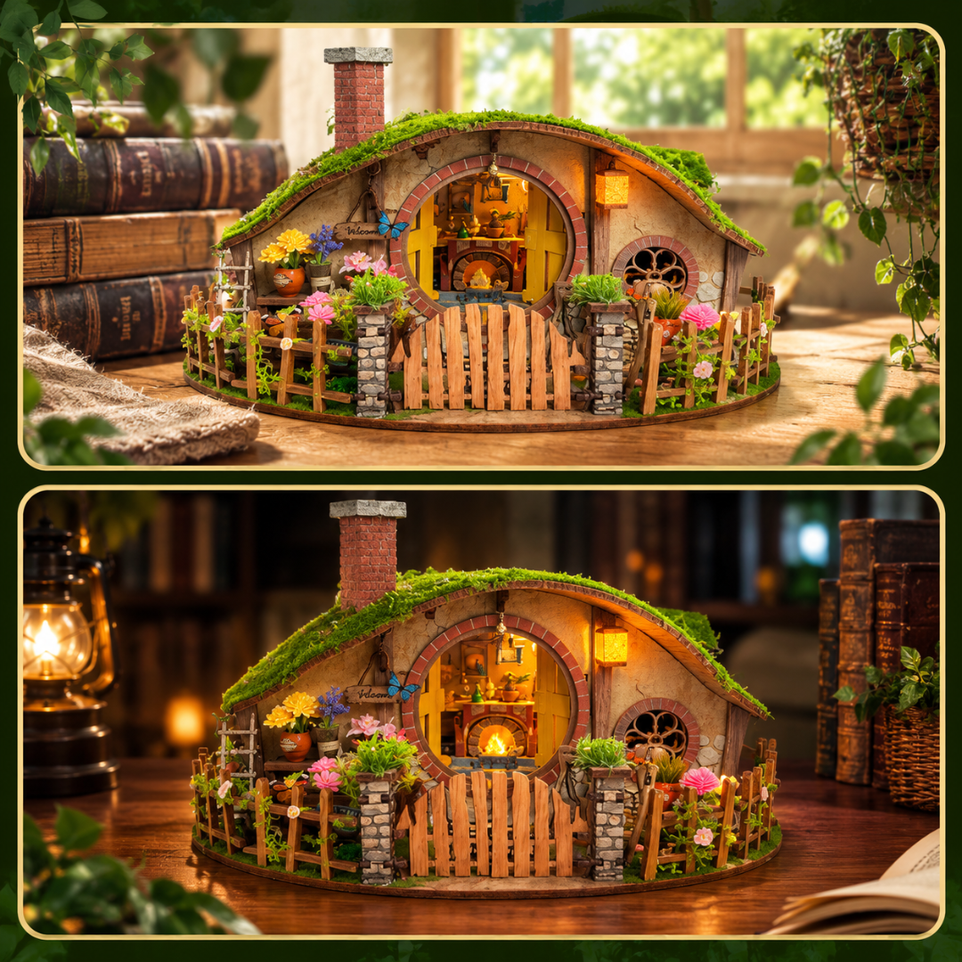 Magic Ring House – DIY Book Nook Joincon | Puzzle 3D Prezent – oświetlenie LED po zmroku