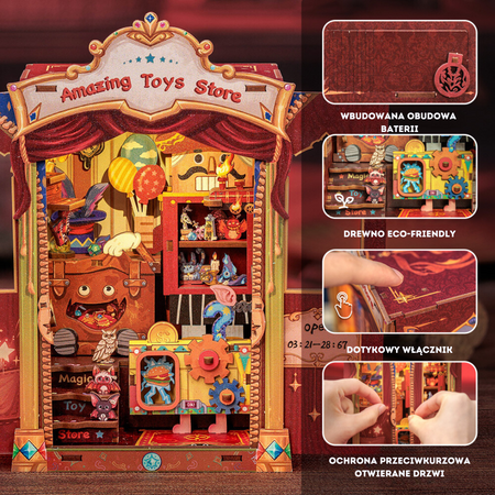 Zestaw Świąteczny Book Nook – Niezwykły Sklep z Zabawkami | Cutebee