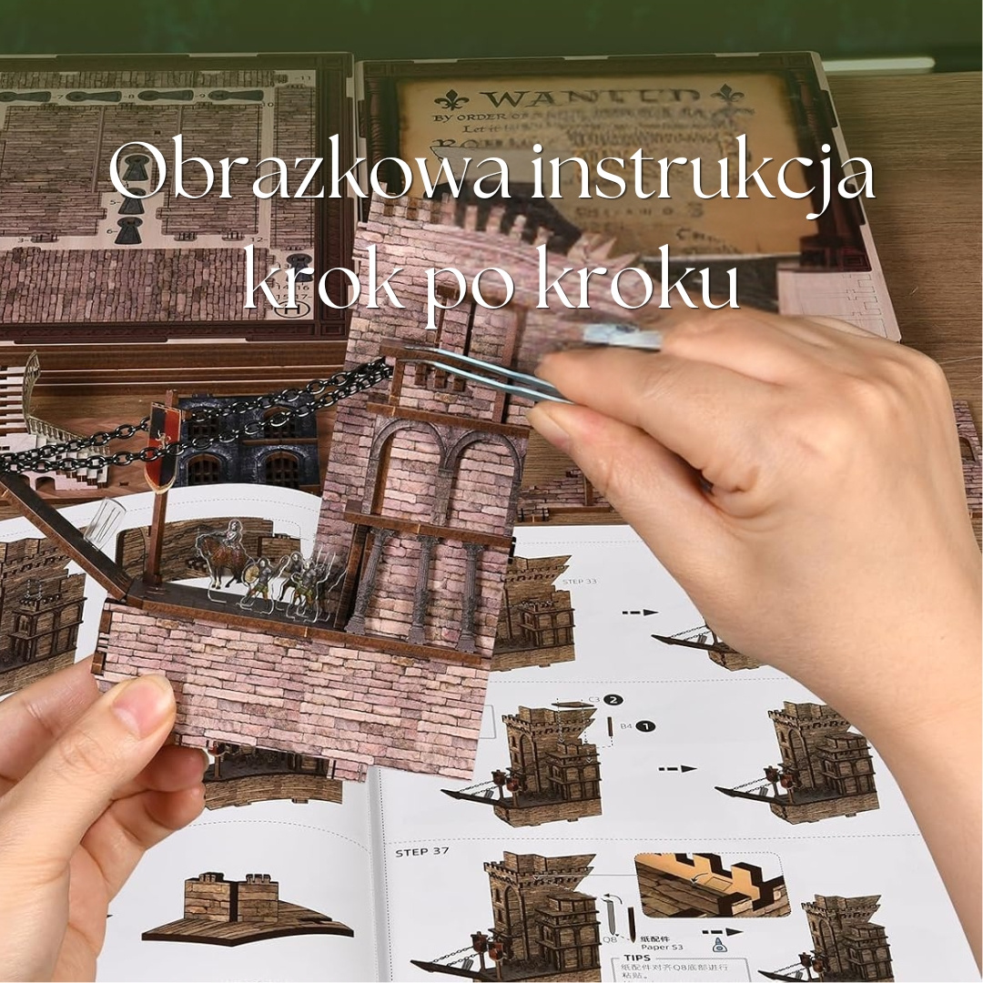 Robin Hood MAX – DIY Book Nook MiniCity | Puzzle 3D Prezent – instrukcja krok po kroku
