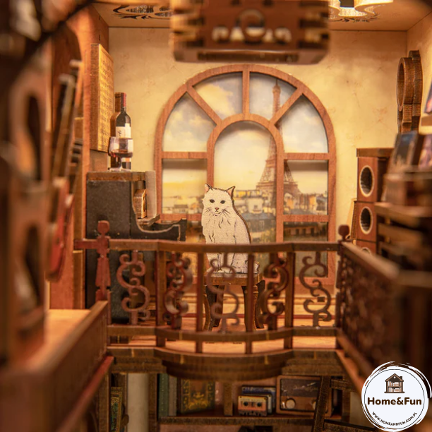 Efekt wow w biblioteczce – DIY Book Nook - Sekretny Rytm | Cutebee Miniaturowy Domek