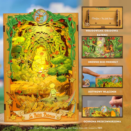 Mały Książe i Lis CuteBee DIY Book Nook – Puzzle 3D Prezent