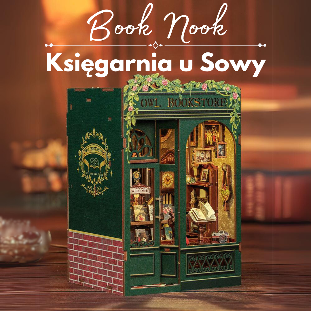 DIY Book Nook Zestaw Świąteczny - Księgarnia u Sowy
