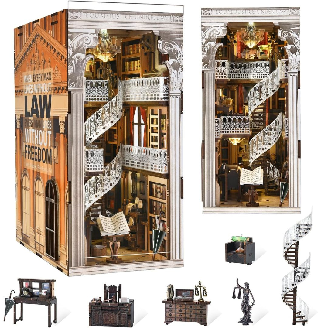 Book Nook DIY Law Library – model biblioteki prawniczej MiniCity