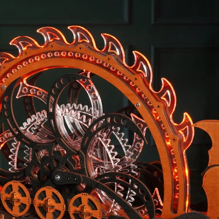 Drewniany Zestaw Puzzle 3D - Statek Wikingów | ROKR prezent drewniana układanka