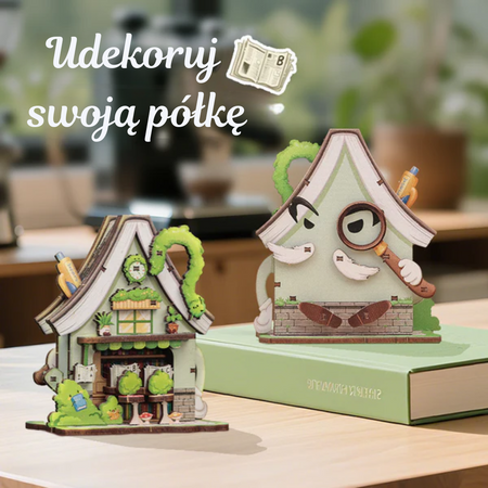 Book Shop TaleBox – Puzzle 3D Cutebee, miniaturowy domek DIY