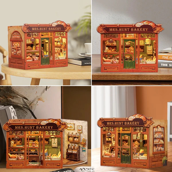 DIY Miniaturowy Domek - Mrs. Hunt Bakery | Cutebee – oświetlenie LED po zmroku