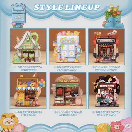 Kiosk Newsstand TaleBox – Puzzle 3D Cutebee, domek DIY