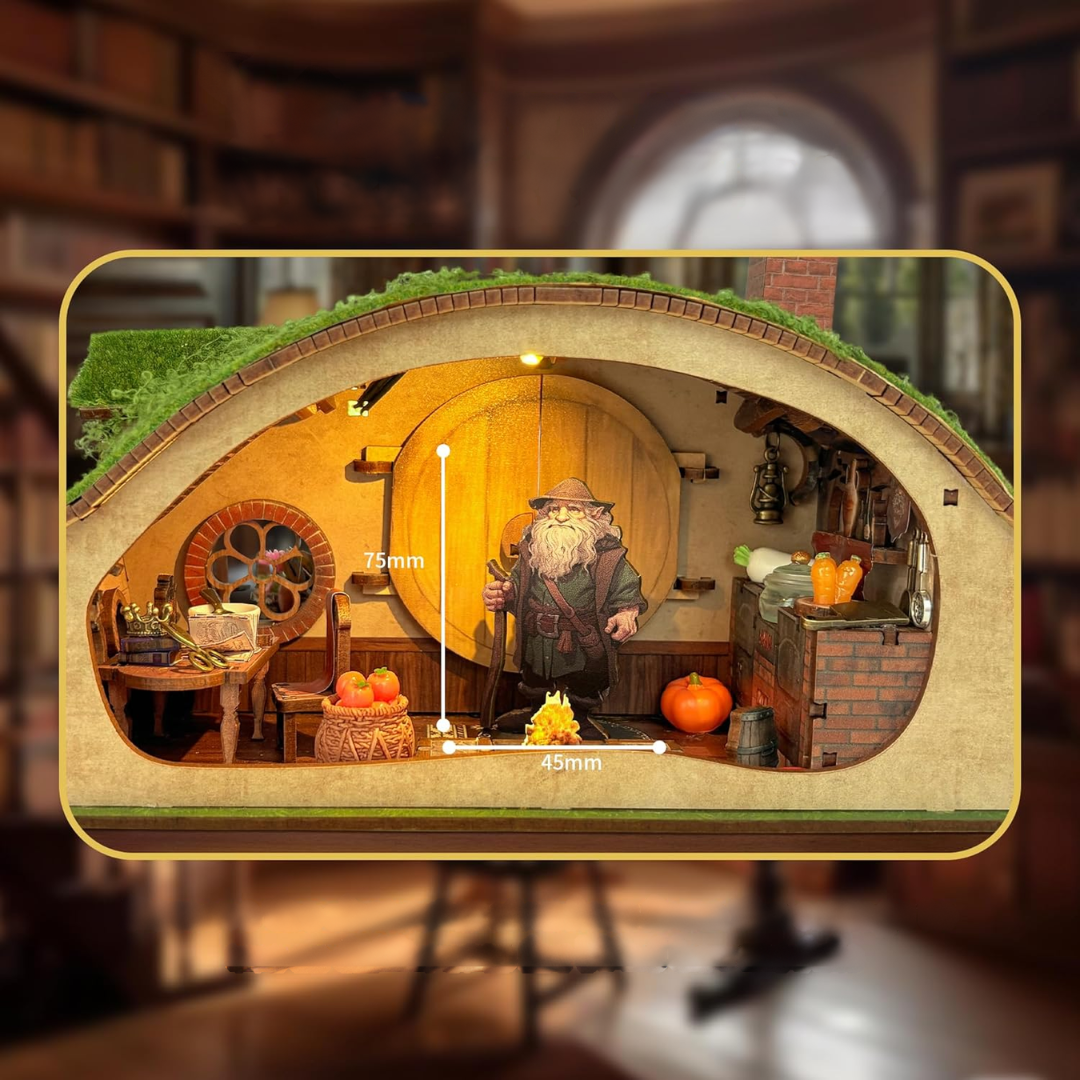 Magic Ring House – DIY Book Nook Joincon | Puzzle 3D Prezent – wymiary modelu