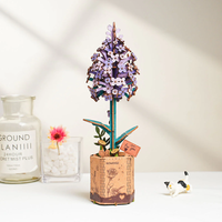 Bez Lilac – Puzzle 3D Rowood, drewniany kwiat DIY, nie więdnie