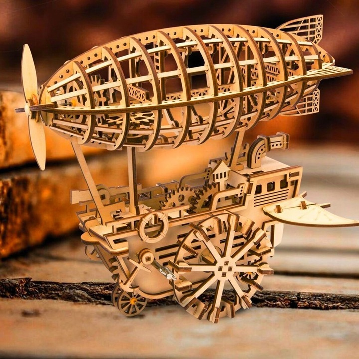 Drewniany Zestaw Puzzle 3d - Sterowiec | Robotime