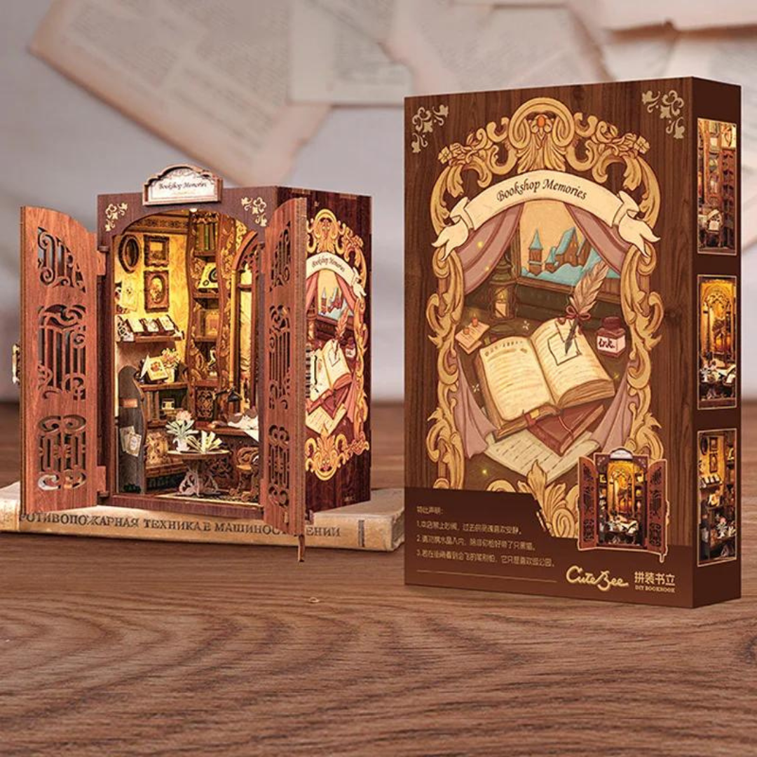Efekt wow w biblioteczce – DIY Book Nook Zestaw Świąteczny – Wspomnienia z Retro Księgarni | Cutebee