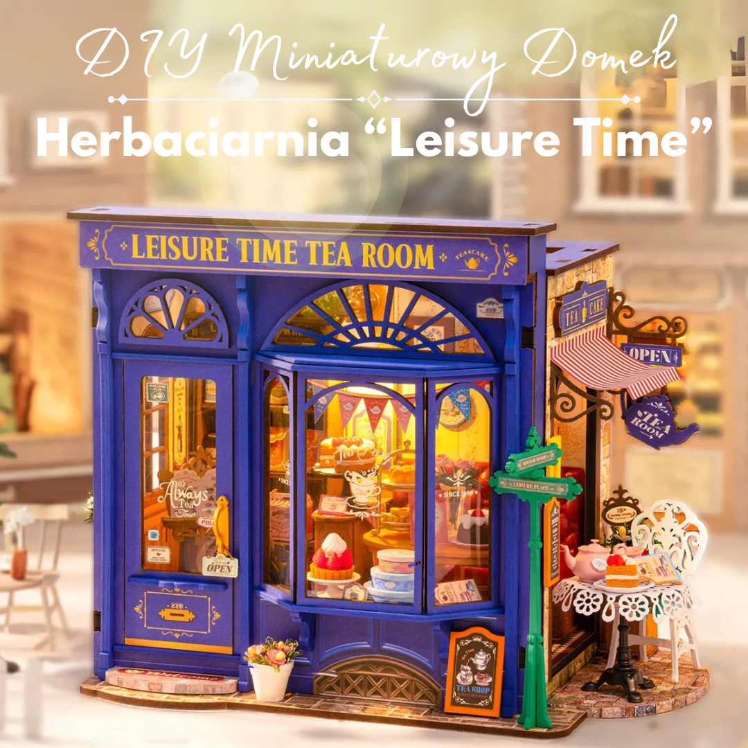 DIY Mini Domek 3d - Herbaciarnia "Leisure Time" | Rolife – pomysł na prezent