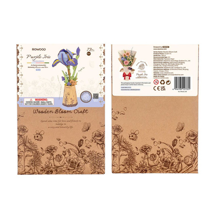 Irys – Puzzle 3D Rowood, kwiat DIY Rolife