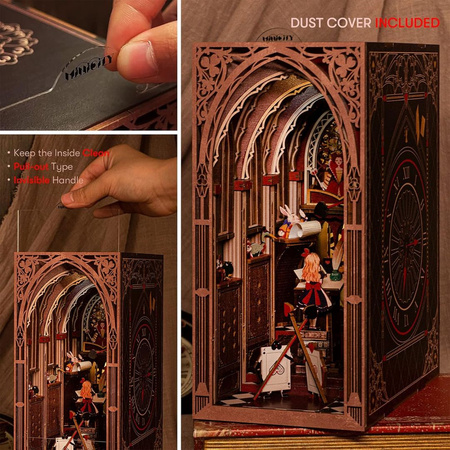 Book Nook DIY MiniCity – Alice's Evidence, motyw Alicja w Krainie Czarów