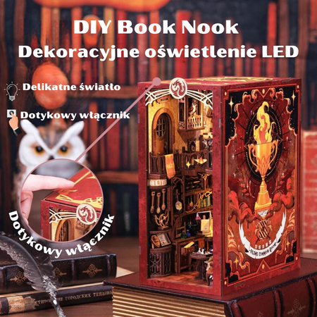 DIY Book Nook - Ognisty Smok | Dom Gryffindor Cutebee Mini Domek 3D