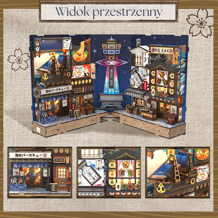 Tsutenkaku Ichiban Street – DIY Book Nook CuteBee | Puzzle 3D Prezent
