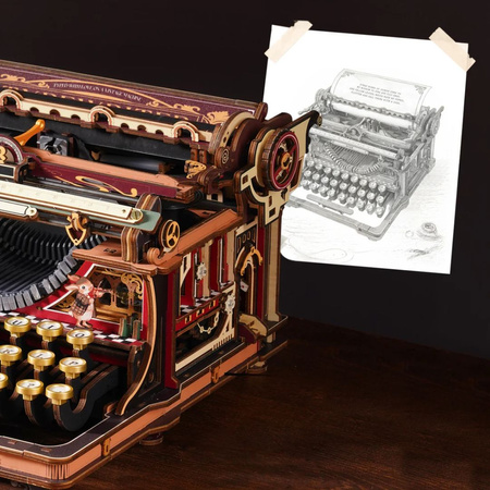 Maszyna do Pisania (Magic Version)- Puzzle 3D ROKR, działające klawisze