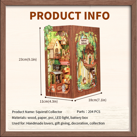 DIY Book Nook - Wiewiórka | Cutebee