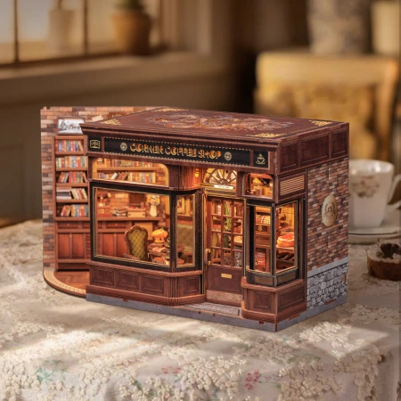 DIY Miniaturowy Domek - Corner Coffee Shop | Cutebee