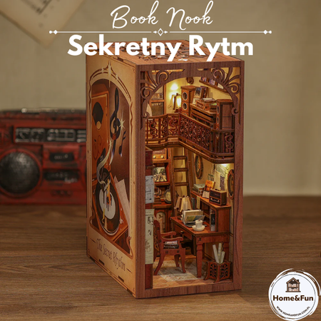 DIY Book Nook Zestaw Świąteczny – Sekretny Rytm | Cutebee Miniaturowy Domek