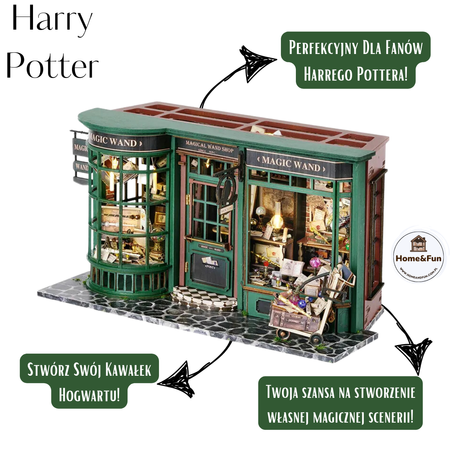 Domek Miniaturka DIY - Magiczny Sklep Harry Potter | Cutebee Puzzle 3D