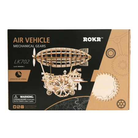 Sterowiec Vintage – Puzzle 3D Robotime, drewniany model DIY