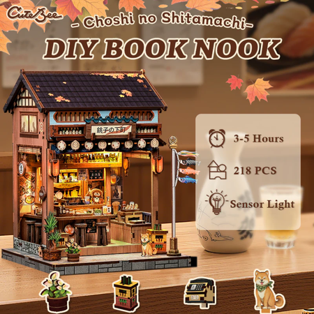DIY Book Nook - Tradycyjna Japońska Uliczka | Cutebee