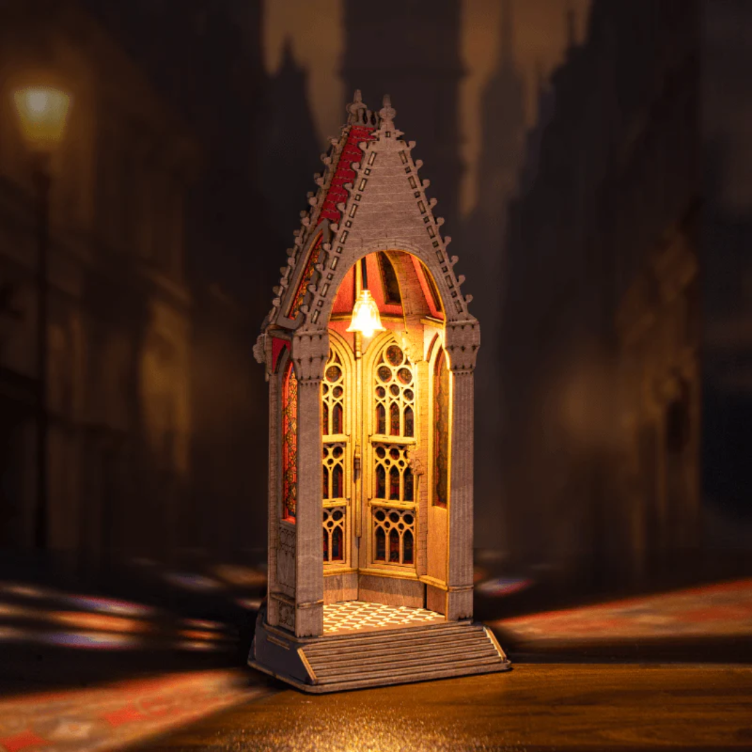 Mini Domek 3D - Geometric Cathedral | Rolife – oświetlenie LED po zmroku