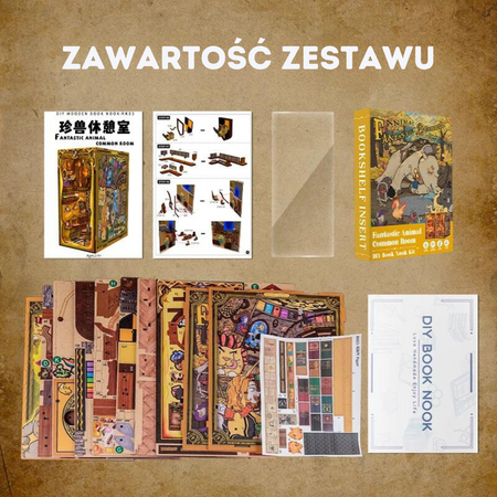 DIY Book Nook - Fantastyczne Zwierzęta | Cutebee